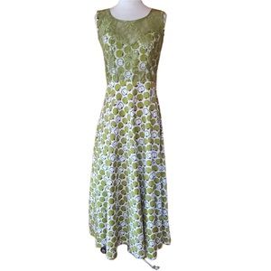 Vintage‎ Unlabeled Green Apple & Lace Gown